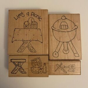 JRL Design Life’s a Picnic rubber stamps